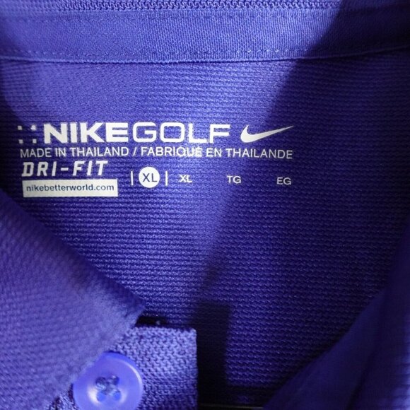 Nike Golf Polo Shirt XL Blue Embroidered Dri Fit Foresters Financial NEW - Picture 3 of 7